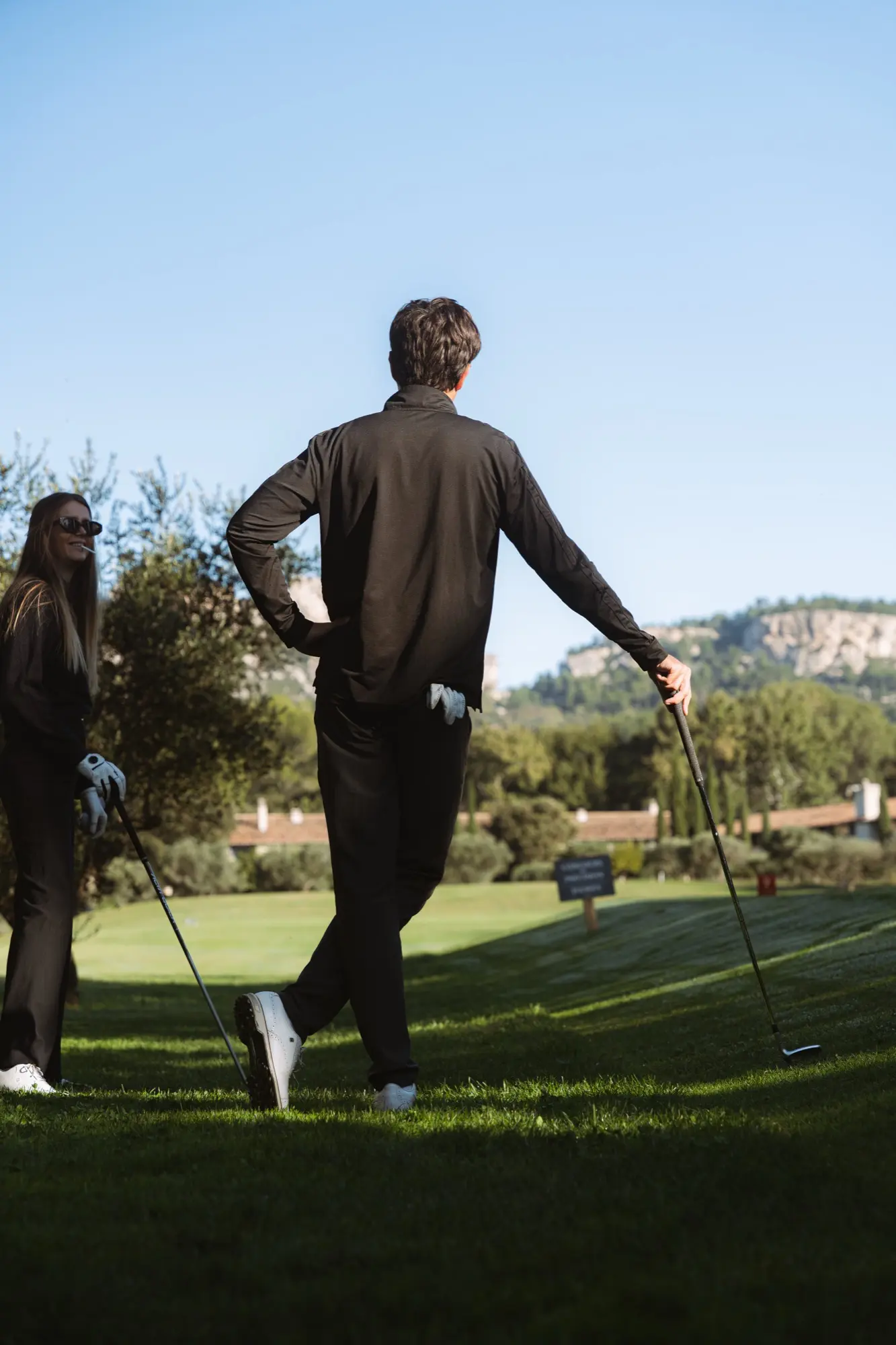 Départ de golf face aux Baux-de-Provence